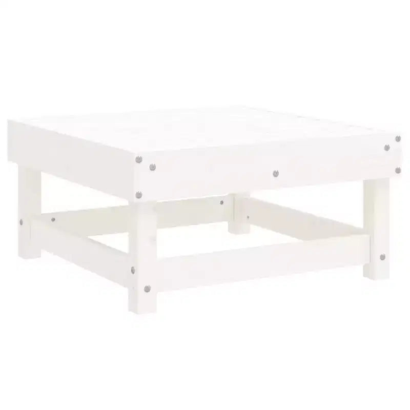 vidaXL Juego de Muebles de Jardín Blanco Madera de Pino Maciza, Contrachapado Modular Grande