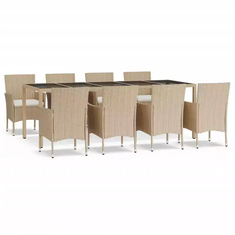 vidaXL Patio Dining Set Set of 4 Beige