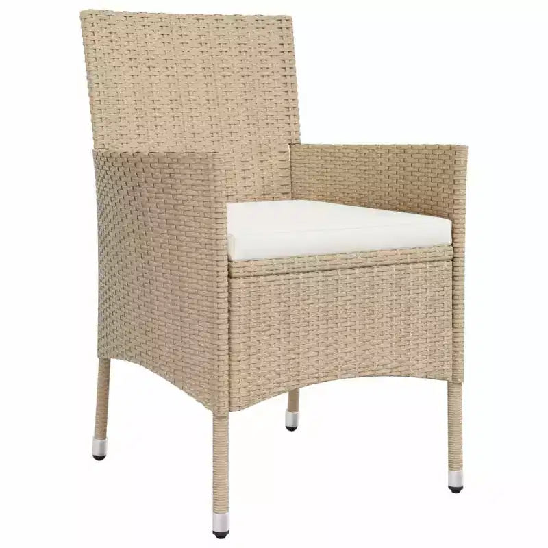 vidaXL Juego de comedor de patio Juego de 4 Beige