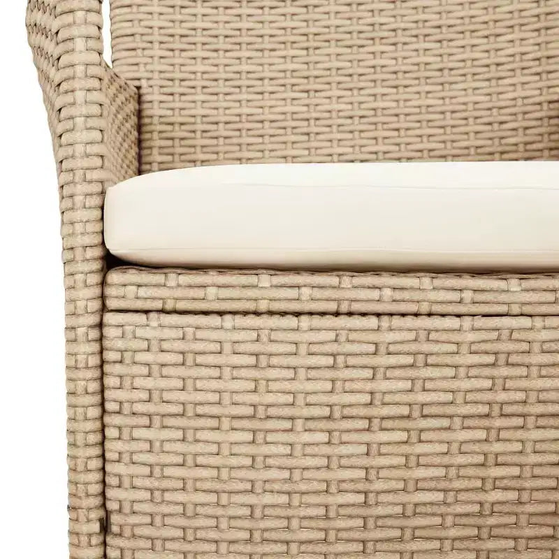 vidaXL Juego de comedor de patio Juego de 4 Beige