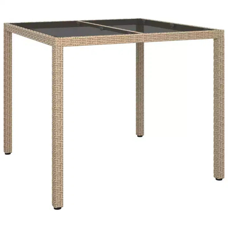 vidaXL Juego de comedor de patio Juego de 4 Beige