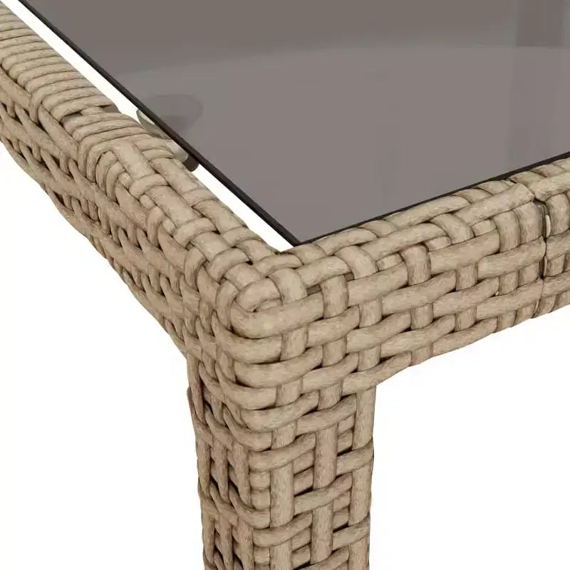 vidaXL Juego de comedor de patio Juego de 4 Beige