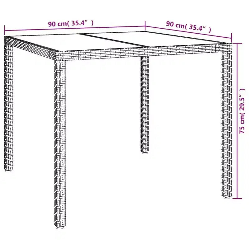 vidaXL Juego de comedor de patio Juego de 4 Beige