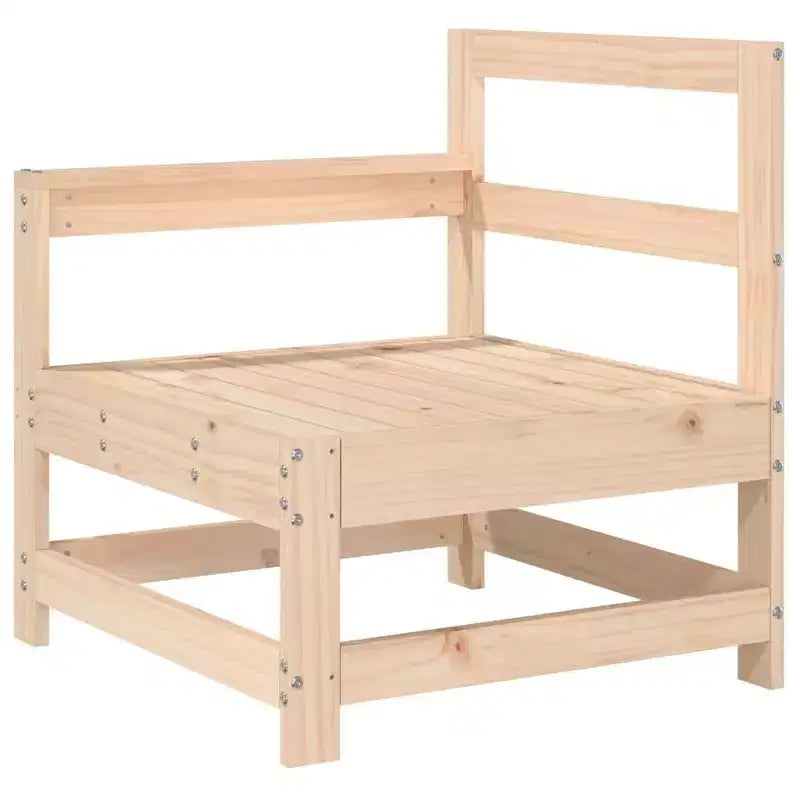 vidaXL Juego de salón de jardín Madera natural Madera de pino maciza Modular de 7 piezas