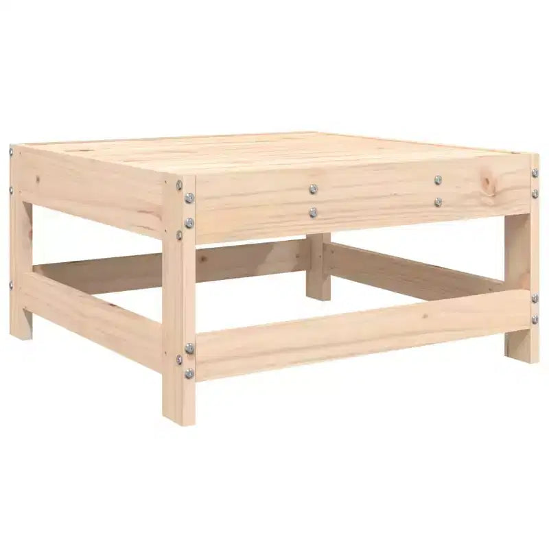 vidaXL Juego de salón de jardín Madera natural Madera de pino maciza Modular de 7 piezas