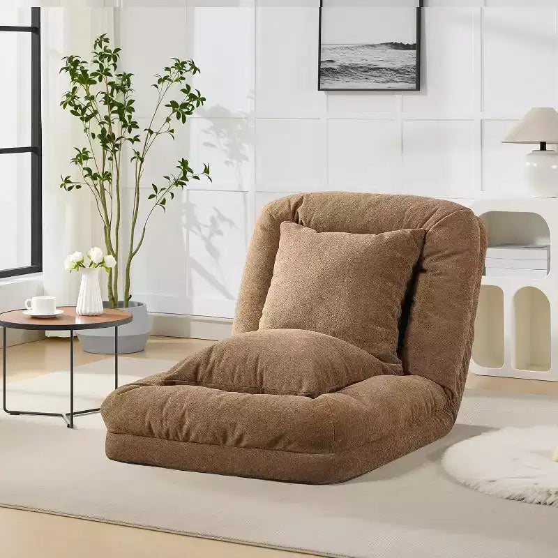 Convertible Human Dog Bed, Lazy Sofa Bed with Adjustable Backrest 5 Positions, Bean Bag Lounge Chair, Large Pet Bed with Metal Frame, for Living Room