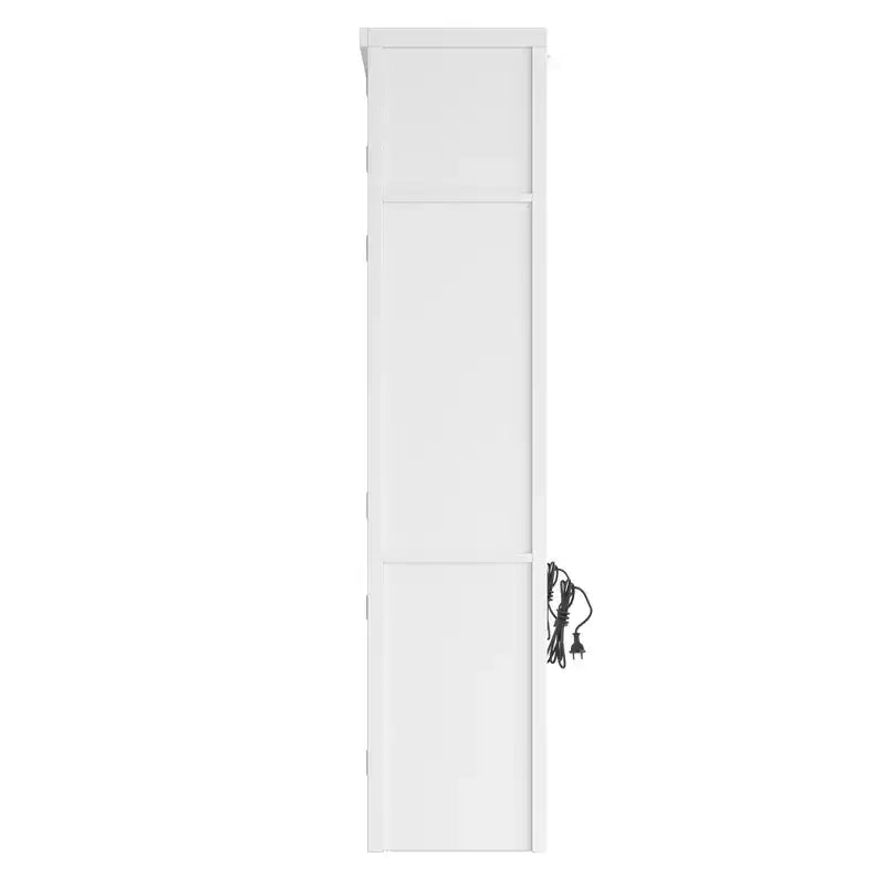 Mueble Despensa Alto de Cocina con Enchufes, Armario Grande Independiente con Soporte para Microondas, Cajones, Estantes, Botelleros y Estante en la Puerta