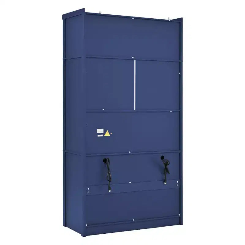Mueble Despensa Alto de Cocina con Enchufes, Armario Grande Independiente con Soporte para Microondas, Cajones, Estantes, Botelleros y Estante en la Puerta