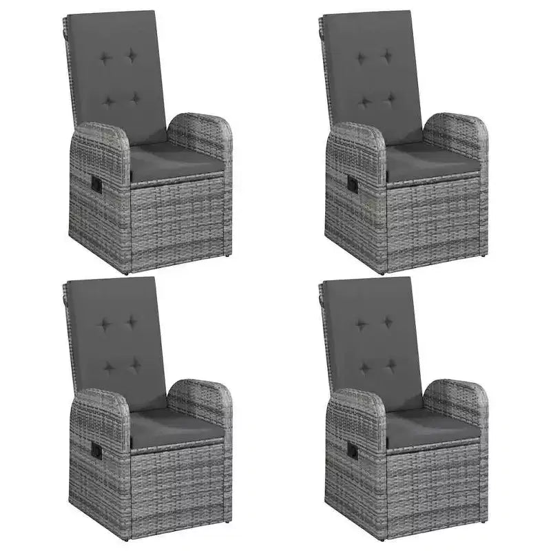 vidaXL Juego de comedor negro, marrón