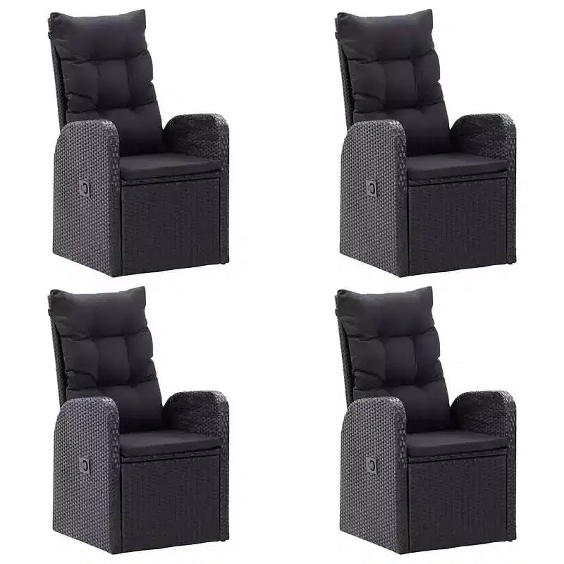 vidaXL Juego de comedor negro, marrón