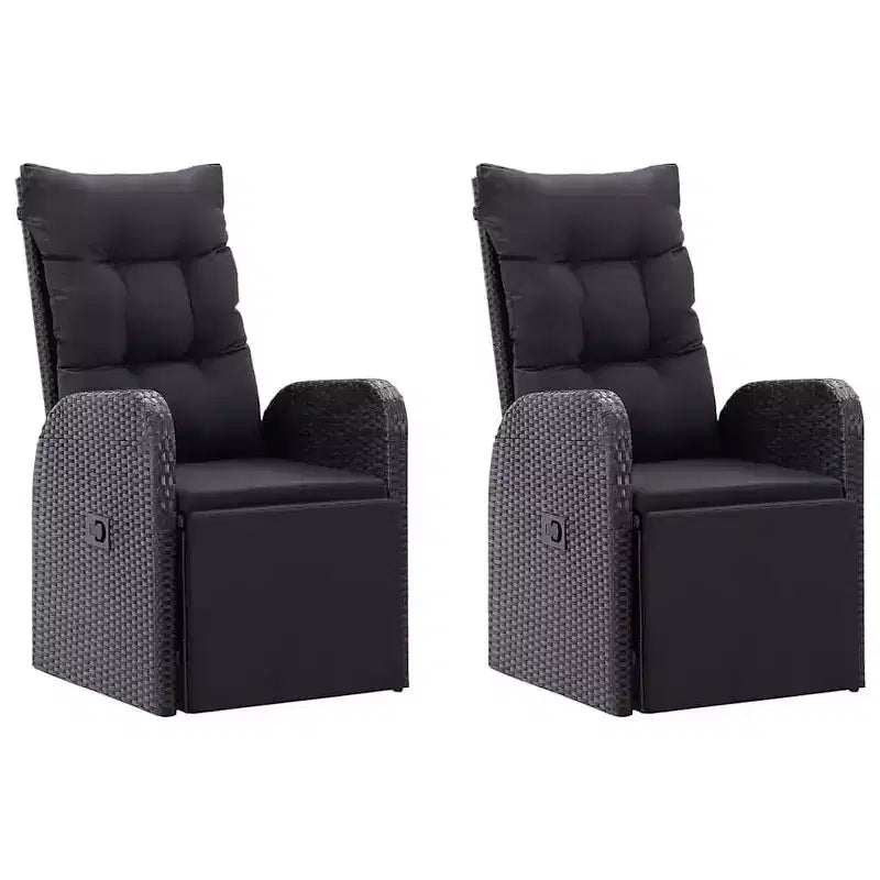 vidaXL Juego de comedor negro, marrón
