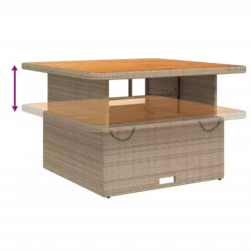 vidaXL Ensemble de salle à manger de jardin beige et marron