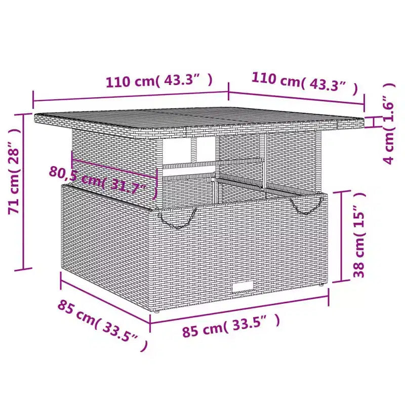 vidaXL Ensemble de salle à manger de jardin beige et marron