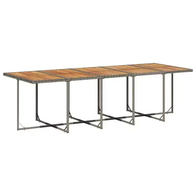vidaXL Muebles de Jardín Set de Comedor de 14 Piezas de Ratán PE Gris Juego de 15 Piezas Plegables