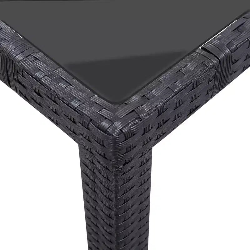 vidaXL Table et chaise de jardin noires