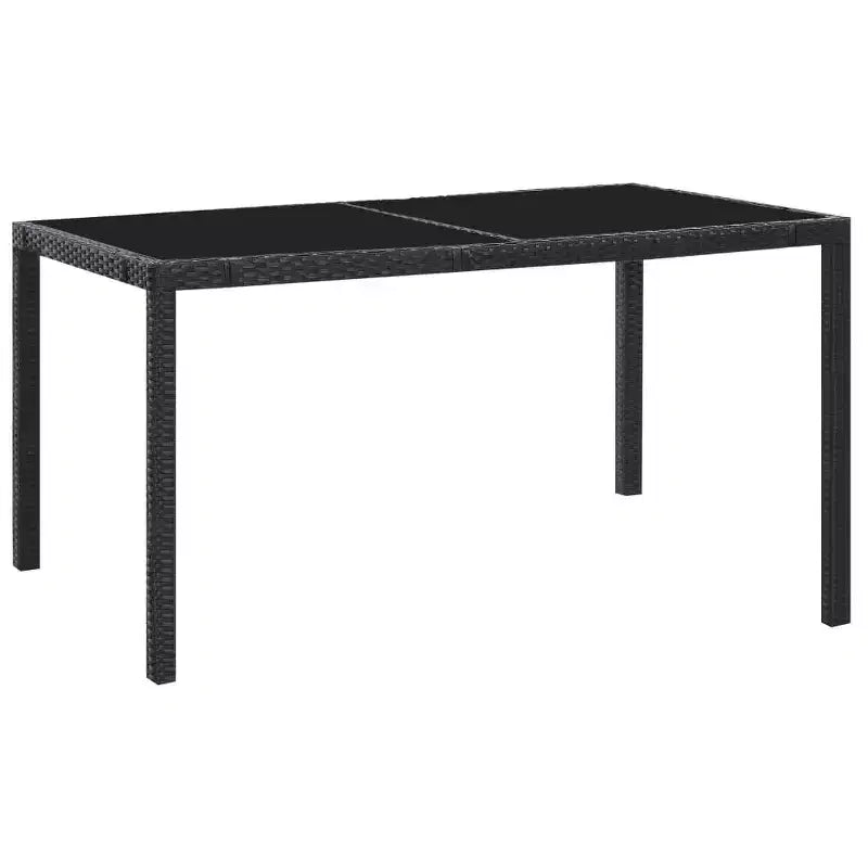 vidaXL Table et chaise de jardin noires