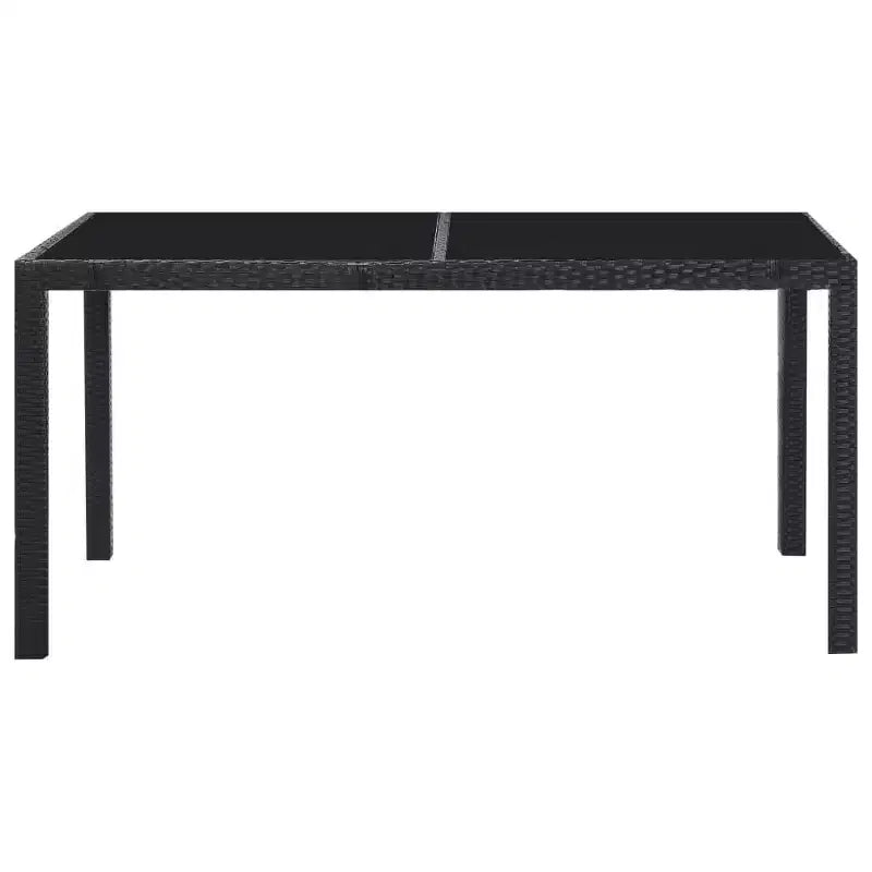 vidaXL Table et chaise de jardin noires