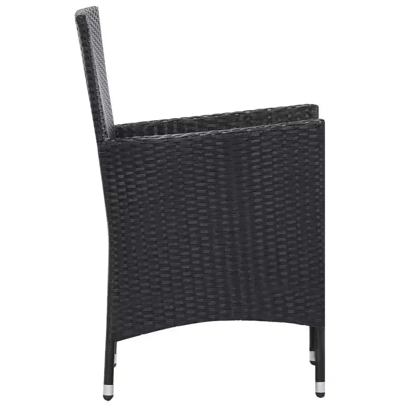 vidaXL Table et chaise de jardin noires