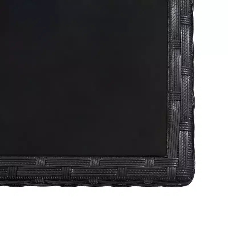 vidaXL Mesa y sillas de jardín negro y blanco crema