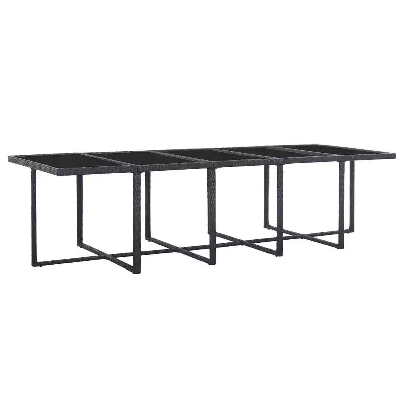 vidaXL Mesa y sillas de jardín negro y blanco crema