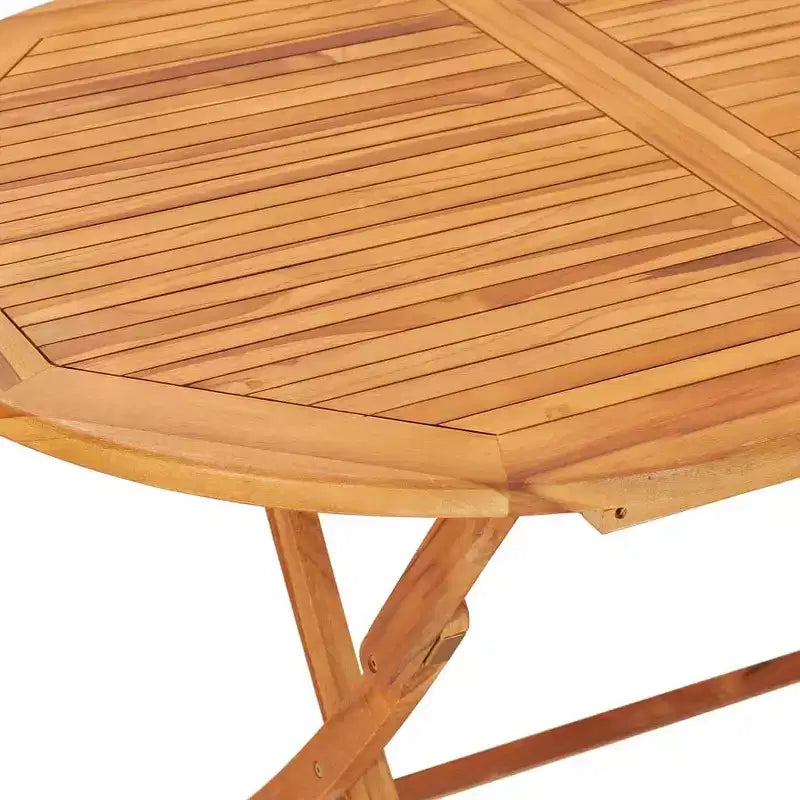 vidaXL Mesa y Silla de Jardín de Teca Natural