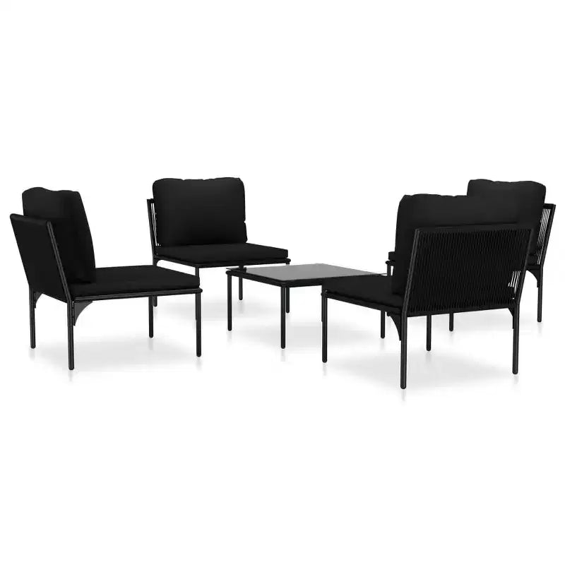 vidaXL Garden Lounge Set Black and anthracite