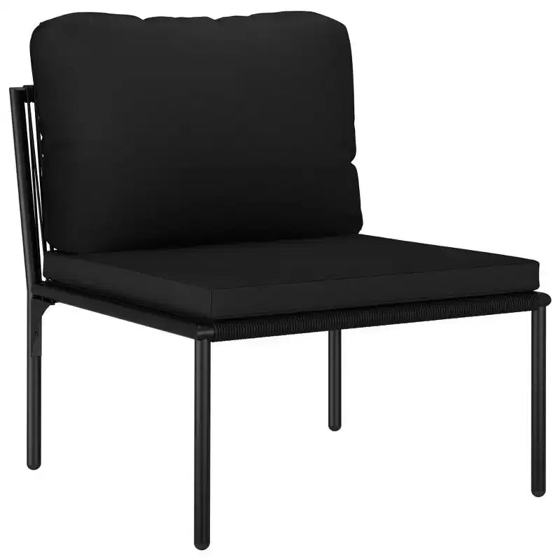 vidaXL Salon de jardin noir et anthracite