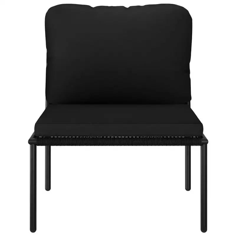 vidaXL Salon de jardin noir et anthracite