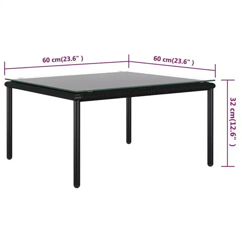 vidaXL Salon de jardin noir et anthracite