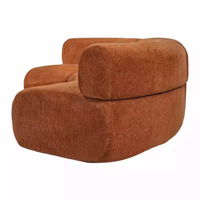 Christopher Knight Home Golan 118.5 Modular Compressed Curved Upholstered 3-Seater Sectional Sofa