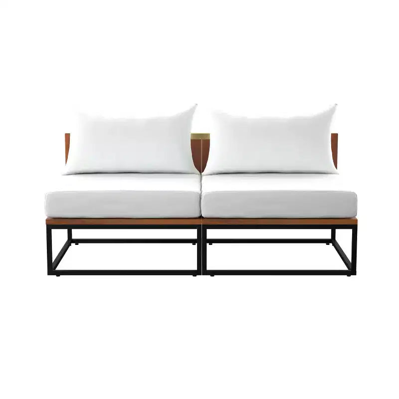 Mesa de centro para exteriores Taradale con silla para exteriores Taradale con cojines - Juego de 3 - Blanco - SEI