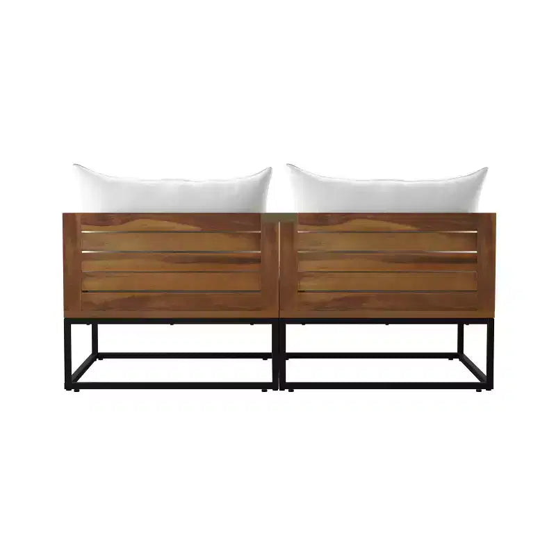 Mesa de centro para exteriores Taradale con silla para exteriores Taradale con cojines - Juego de 3 - Blanco - SEI
