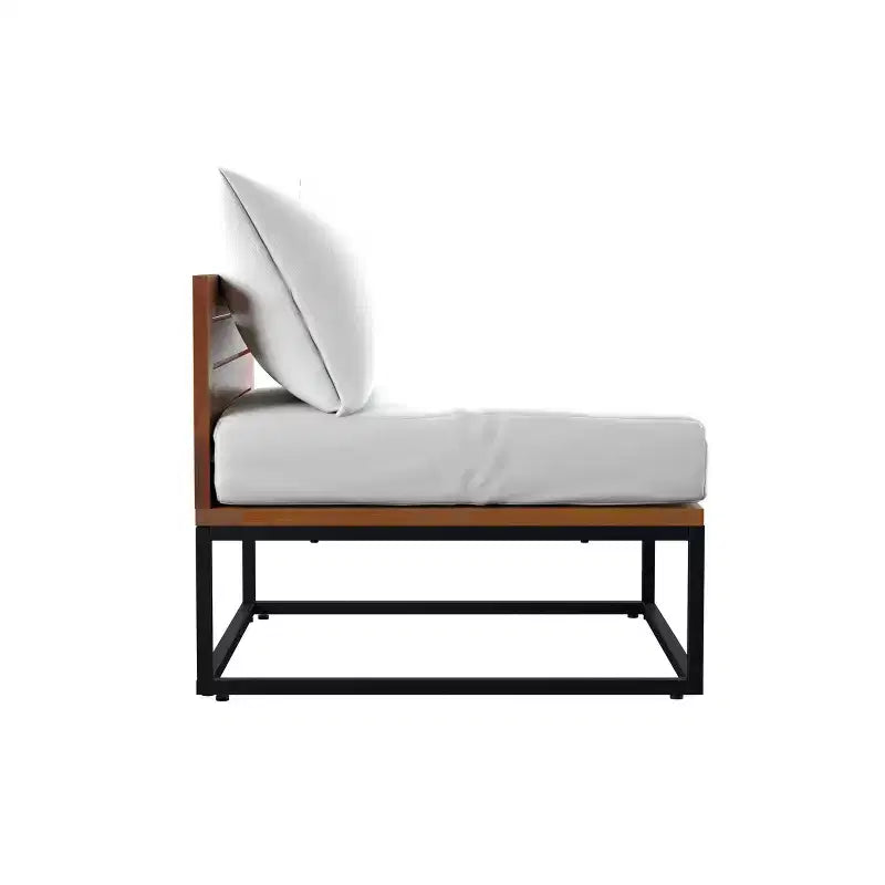 Mesa de centro para exteriores Taradale con silla para exteriores Taradale con cojines - Juego de 3 - Blanco - SEI