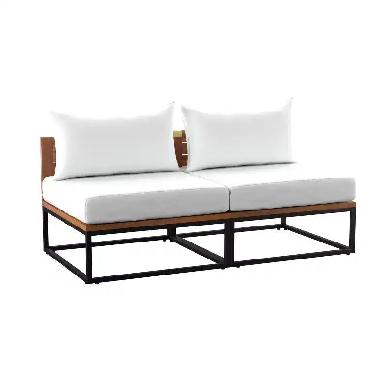 Mesa de centro para exteriores Taradale con silla para exteriores Taradale con cojines - Juego de 3 - Blanco - SEI