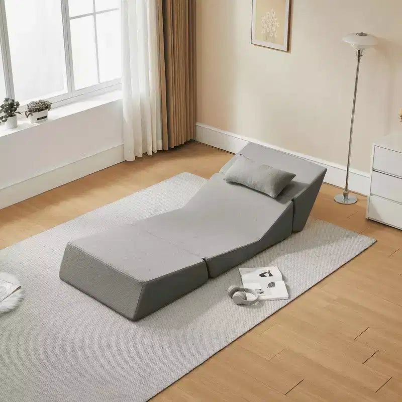 MAYEERTY Sillón Sofá Convertible 2 en 1 de Lana de Alpaca, Sofá Cama que Ahorra Espacio para Espacios Pequeños, Sala de Estar, Dormitorio, Apartamento