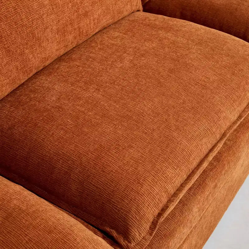 MAYEERTY 108 Inch Beige Chenille L-Shaped Modular Sectional Sofa with Ottoman for Living Room