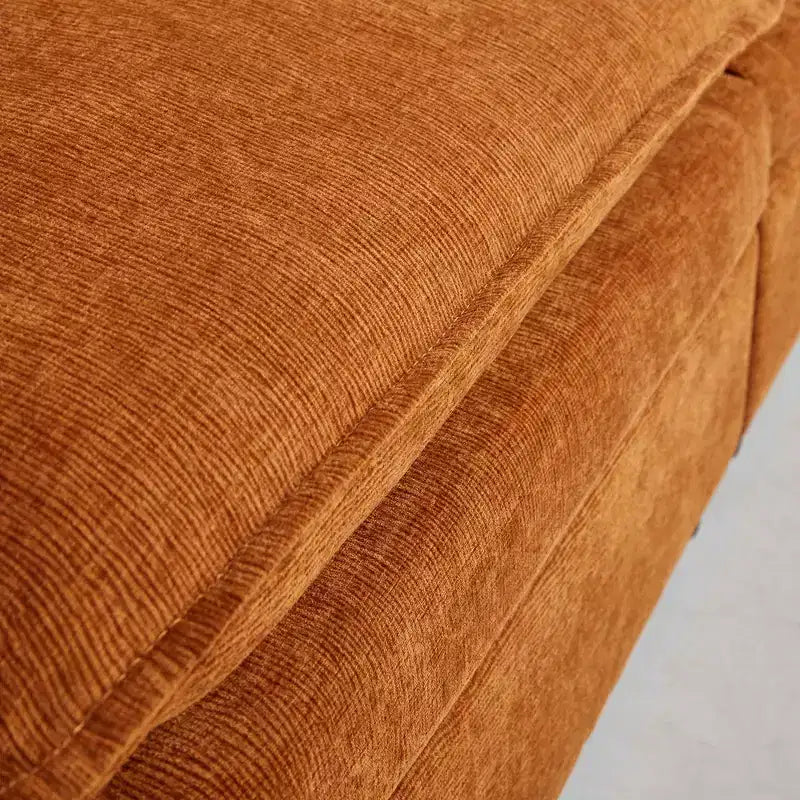 MAYEERTY 108 Inch Beige Chenille L-Shaped Modular Sectional Sofa with Ottoman for Living Room