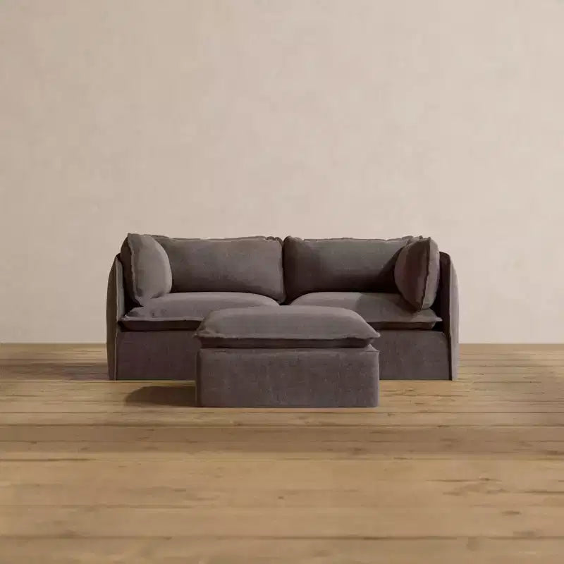 Anabei Modular Washable 2-Seater Sofa + Ottoman | Memorix+ Seat & Contour Pillow