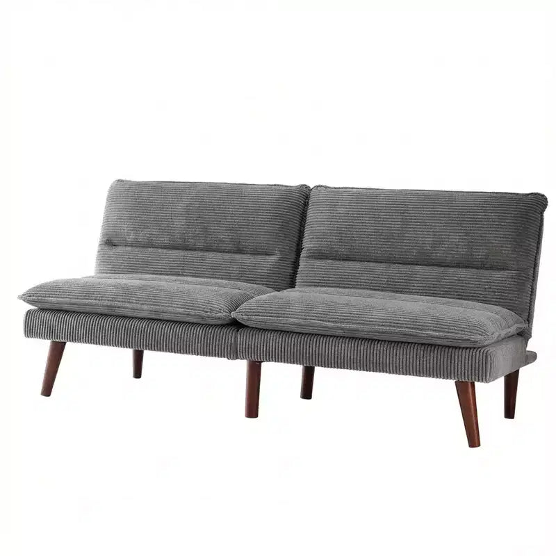JIONJOY 67 Corduroy Convertible Futon Sofa Bed, 3-in-1 Recliner Sofa for Small Spaces, Compact Sofa Bed for Apartment, Guest Room