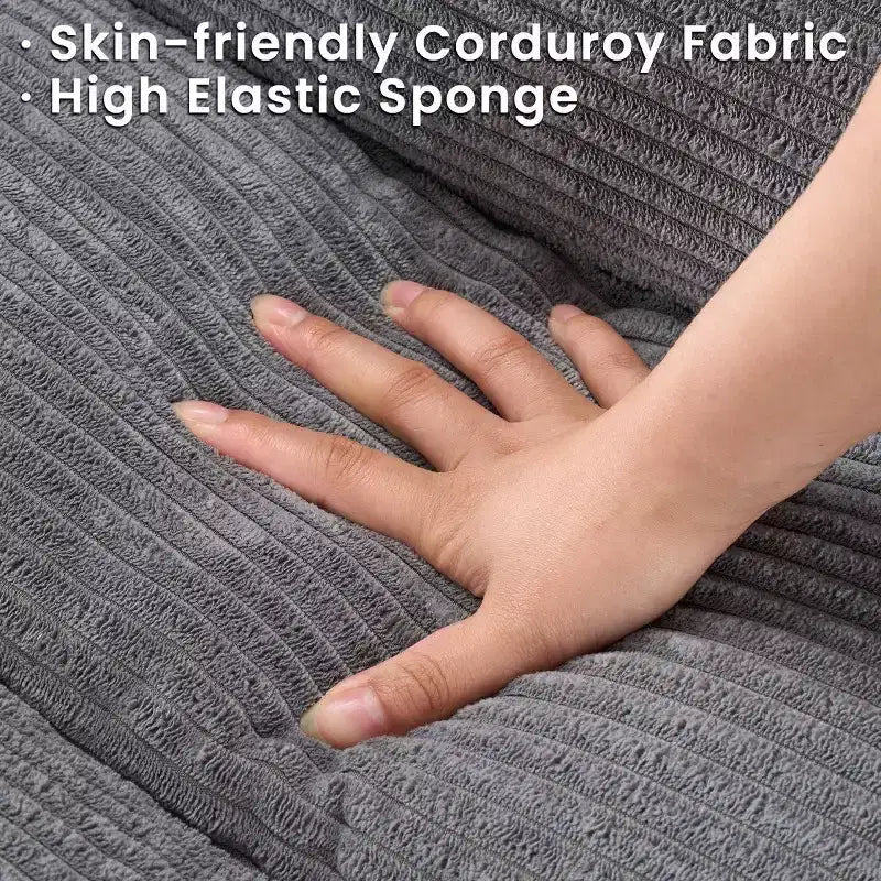 JIONJOY 67 Corduroy Convertible Futon Sofa Bed, 3-in-1 Recliner Sofa for Small Spaces, Compact Sofa Bed for Apartment, Guest Room