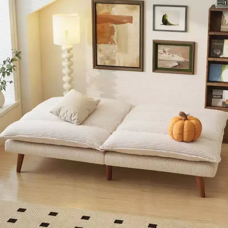 JIONJOY 67 Corduroy Convertible Futon Sofa Bed, 3-in-1 Recliner Sofa for Small Spaces, Compact Sofa Bed for Apartment, Guest Room