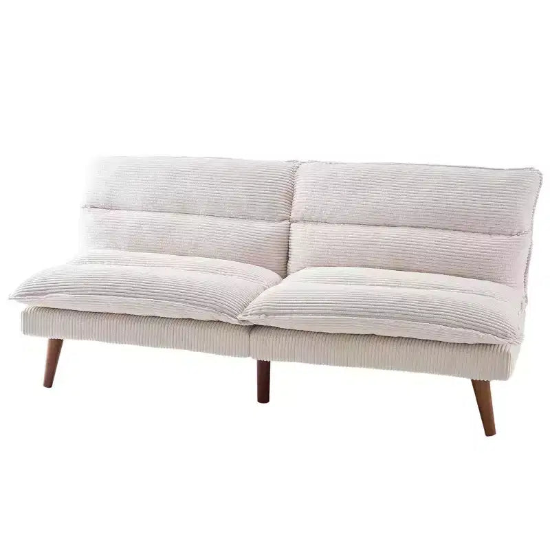JIONJOY 67 Corduroy Convertible Futon Sofa Bed, 3-in-1 Recliner Sofa for Small Spaces, Compact Sofa Bed for Apartment, Guest Room