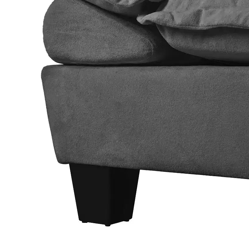 GDFStudio Vicky 143 U-Shape Chenille Upholstered Sofa with Cup Holders and Storage