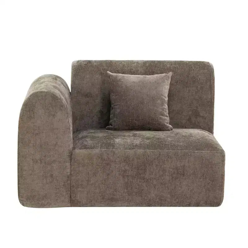 Christopher Knight Home Isolde 140 Modern 4-Seater Upholstered Curved Sectional Sofa