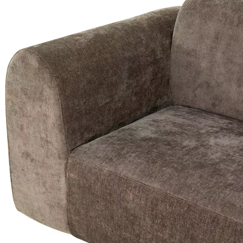 Christopher Knight Home Isolde 140 Modern 4-Seater Upholstered Curved Sectional Sofa