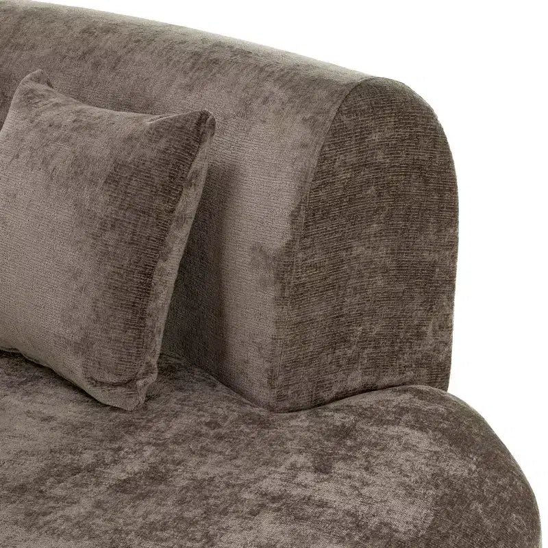 Christopher Knight Home Isolde 140 Modern 4-Seater Upholstered Curved Sectional Sofa