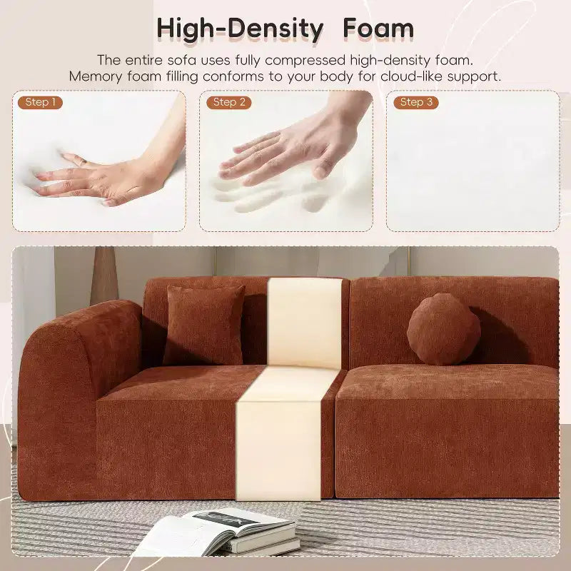 Christopher Knight Home Isolde 140 Modern 4-Seater Upholstered Curved Sectional Sofa