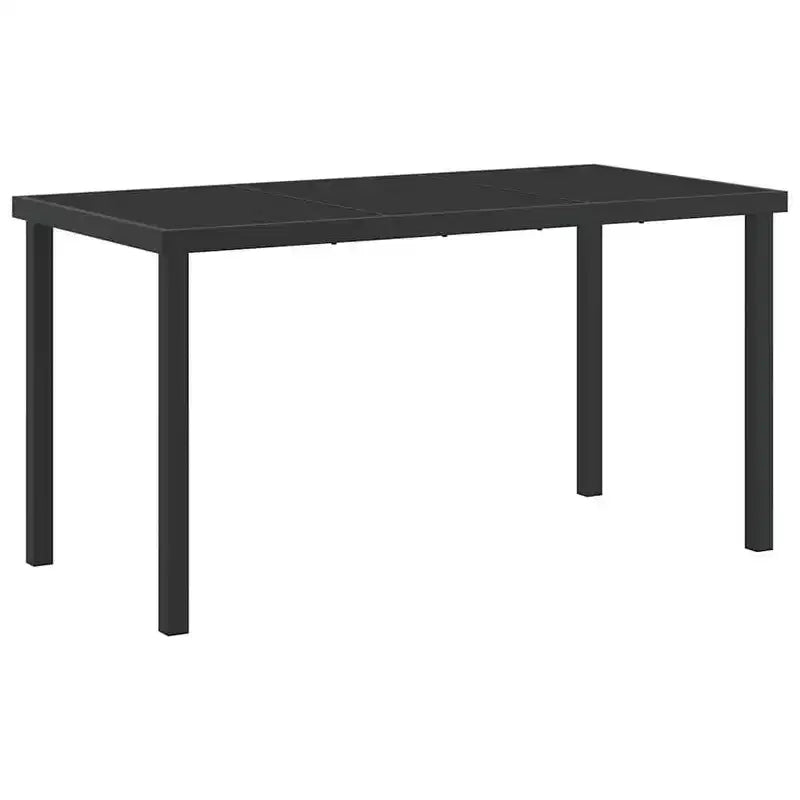 vidaXL Conjunto de Comedor de Jardín 5 Piezas Acero con Recubrimiento en Polvo Gris