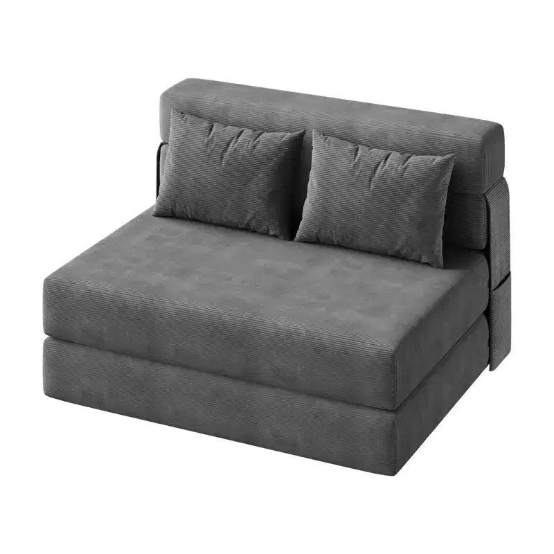4-in-1 Folding Sofa Bed & Sleeper Chair w/ Pillow, 76 Convertible Fold Out Tufted Loveseat Couch, Floor Lounge Futon for Bedroom & Guest Room
