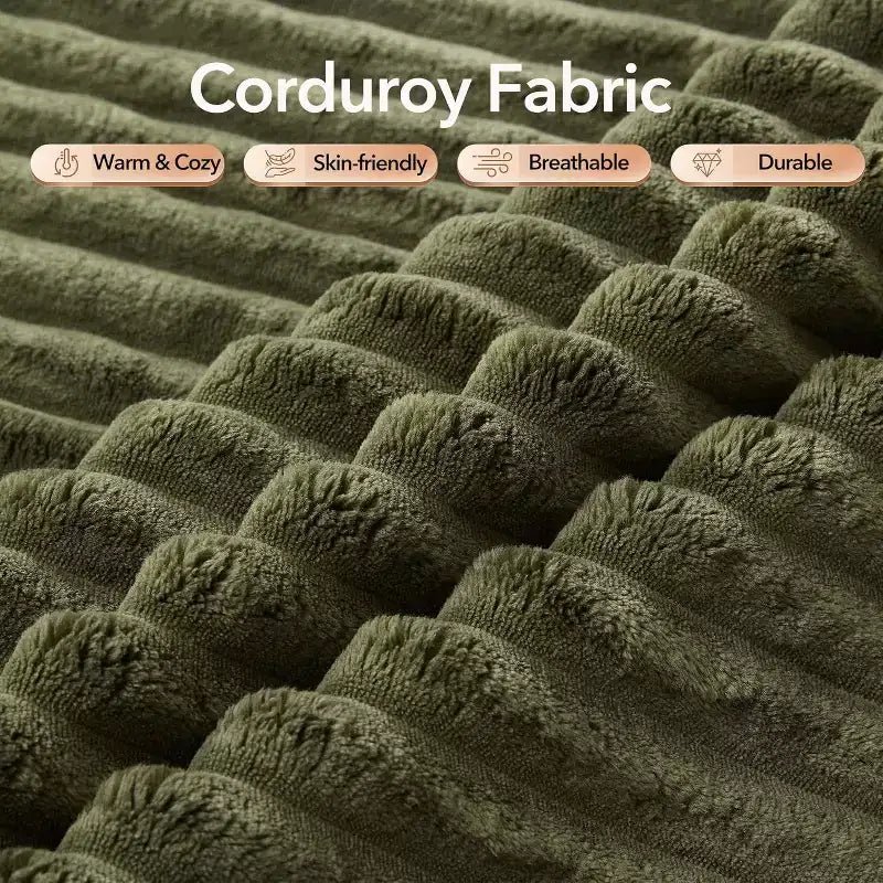 Soft Corduroy Deep Seat Sectional Sofa  108 Inch L-Shaped Modular Couch for Living Room, Apartment or Office  Modern, No Assembly
